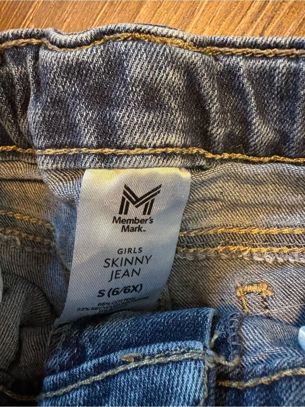 Girls' Dark Blue Stretch Jeans